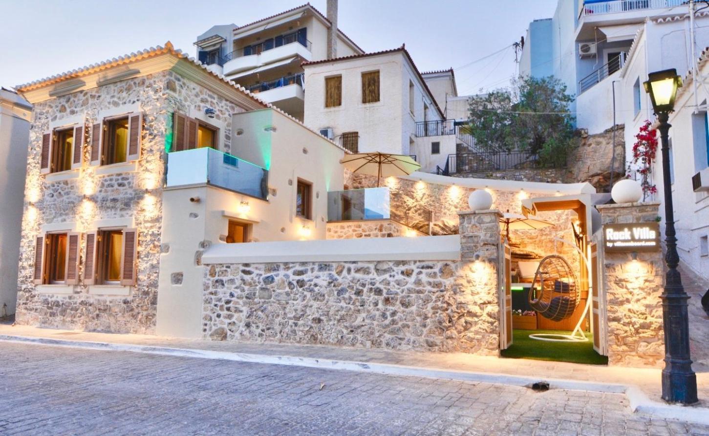 Villasonboard Rock Villa 3 Bed, 3 Bath, Jacuzzi, Seaside Ermioni Zewnętrze zdjęcie